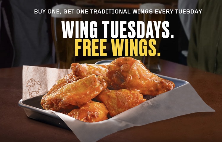 Buffalo Wild Wings Now Offers Buy 1 Get 1 Free Wings Every Tuesday