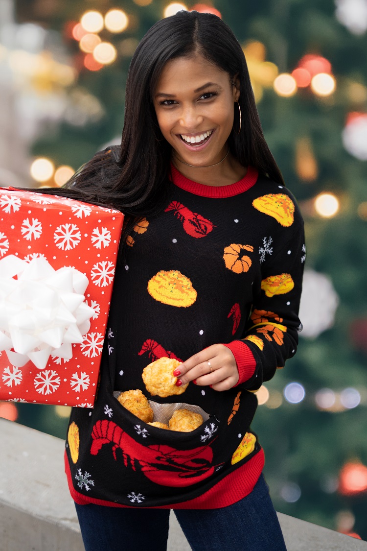 Red Lobster's Ugly Sweater Has a Pouch for Cheddar Bay Biscuits