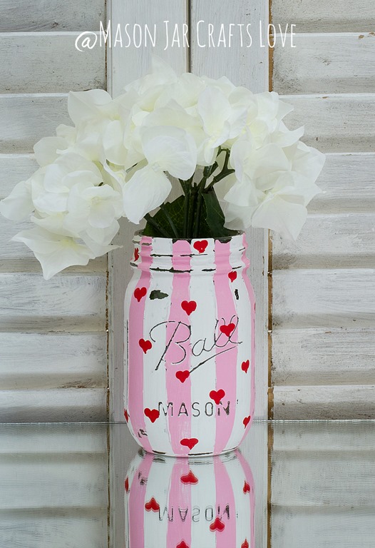 Valentine Glitter Votives - Mason Jar Crafts Love